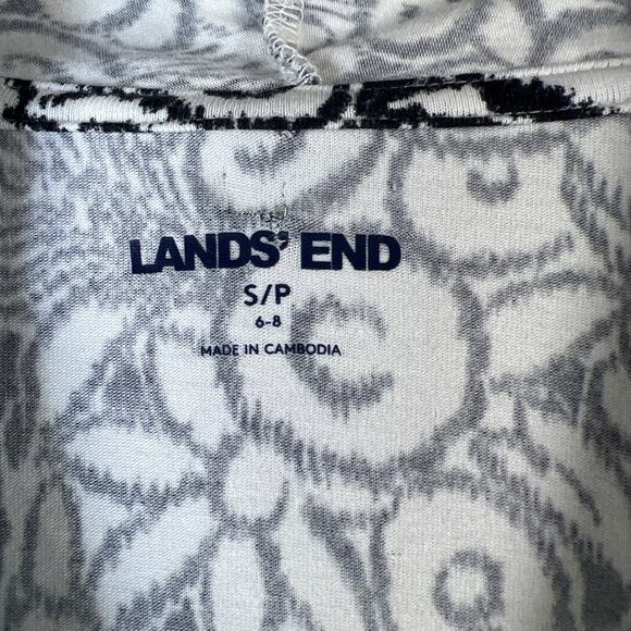 Lands’ End Floral Faux Wrap Shirt small Petite Soft Stretch boho long sleeve - Picture 6 of 12